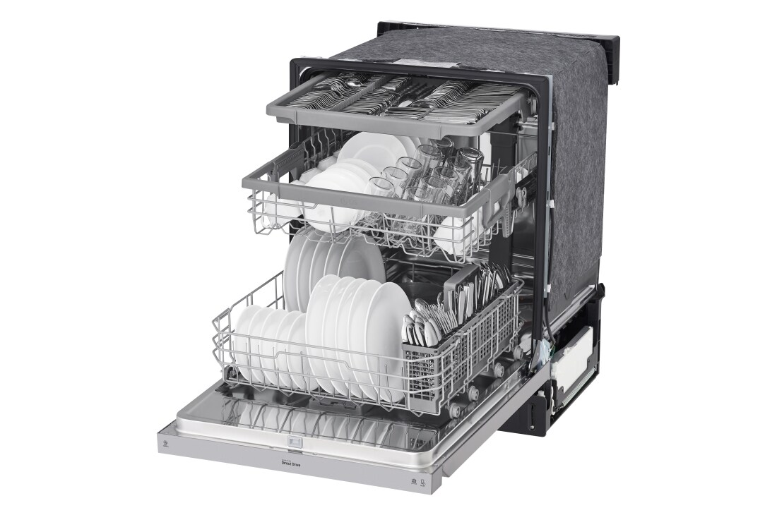 LG Front Control Dishwasher with QuadWash™ (LDFN4542S) LG USA