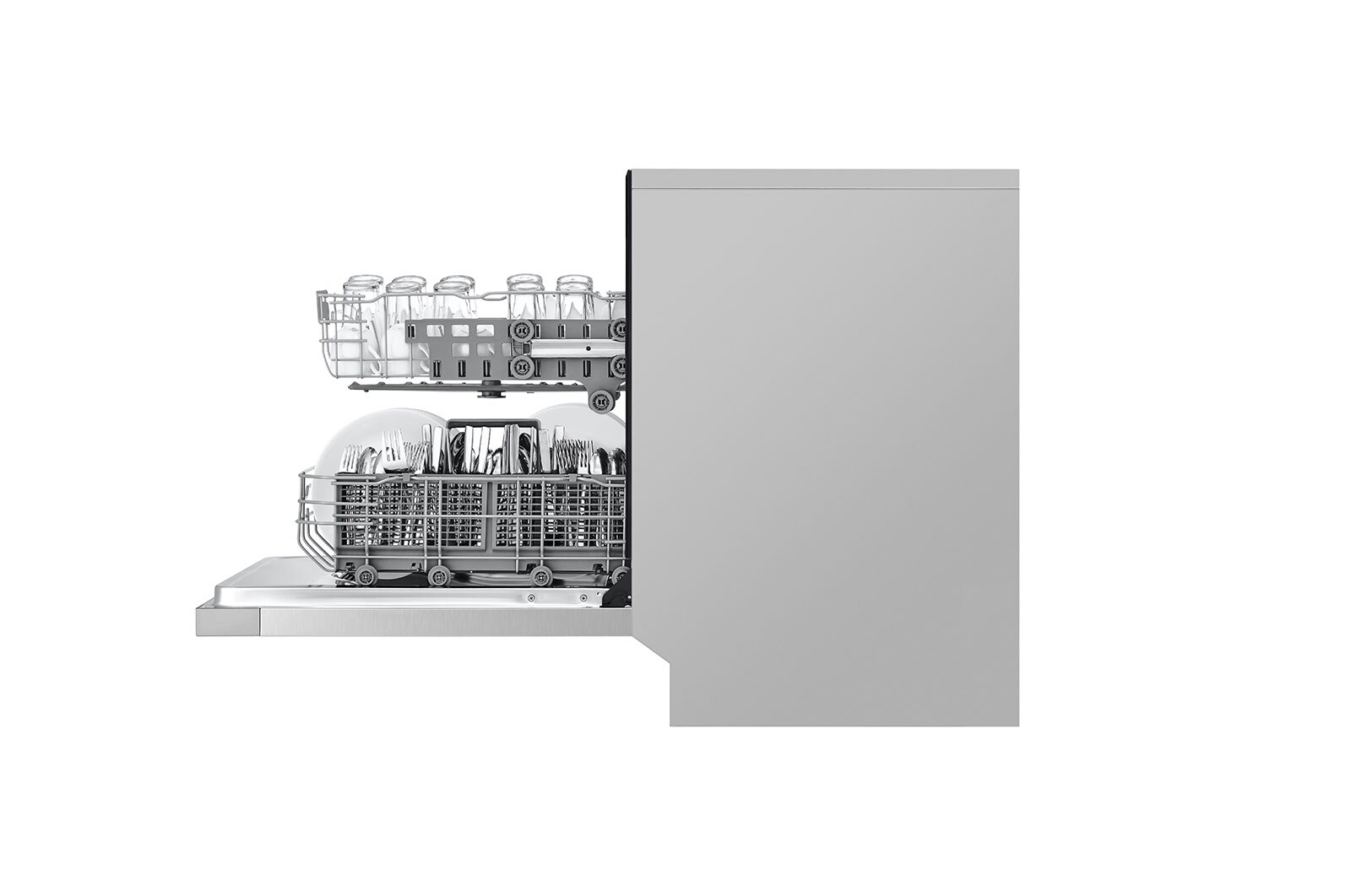 LG LDFN343LS Front Control Dishwasher with QuadWash™ LG USA