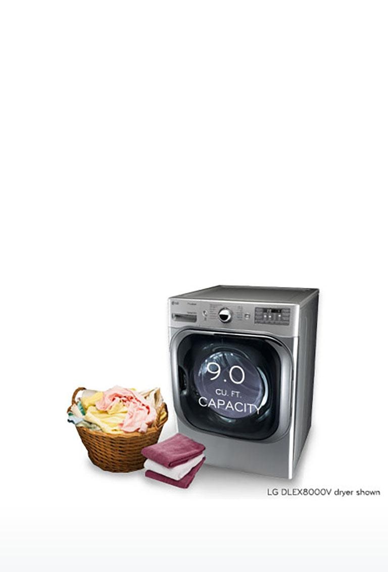LG DLEX8000V Mega Capacity Electric TrueSteam Dryer LG USA