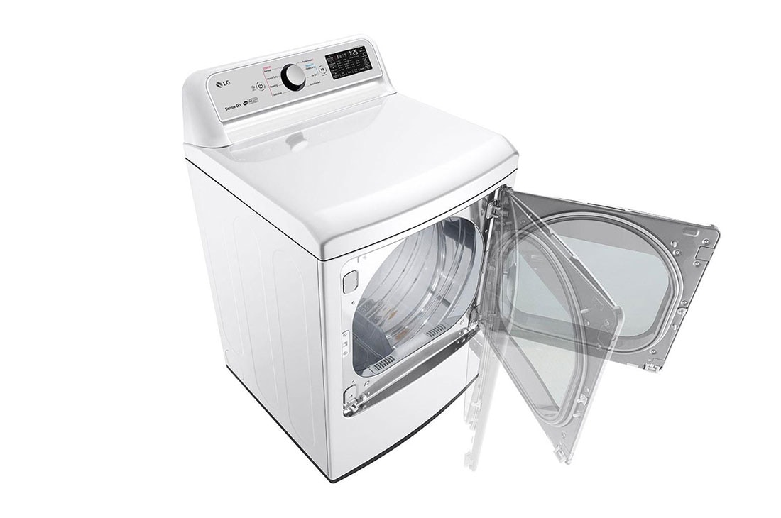 LG EasyLoad Smart Wi-Fi Enabled 7.3-cu ft Smart Gas Dryer (White) DLG7301WE