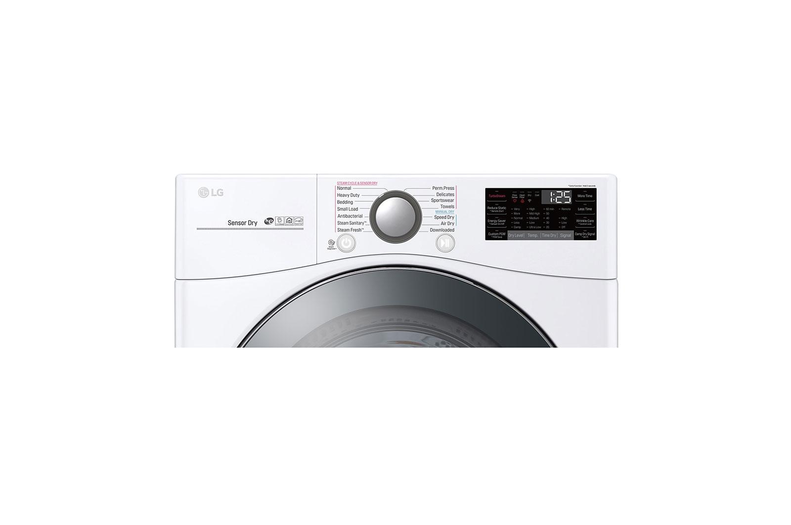 LG 7.4 cu.ft. Smart wifi Enabled Gas Dryer with TurboSteam™ (DLGX3901W