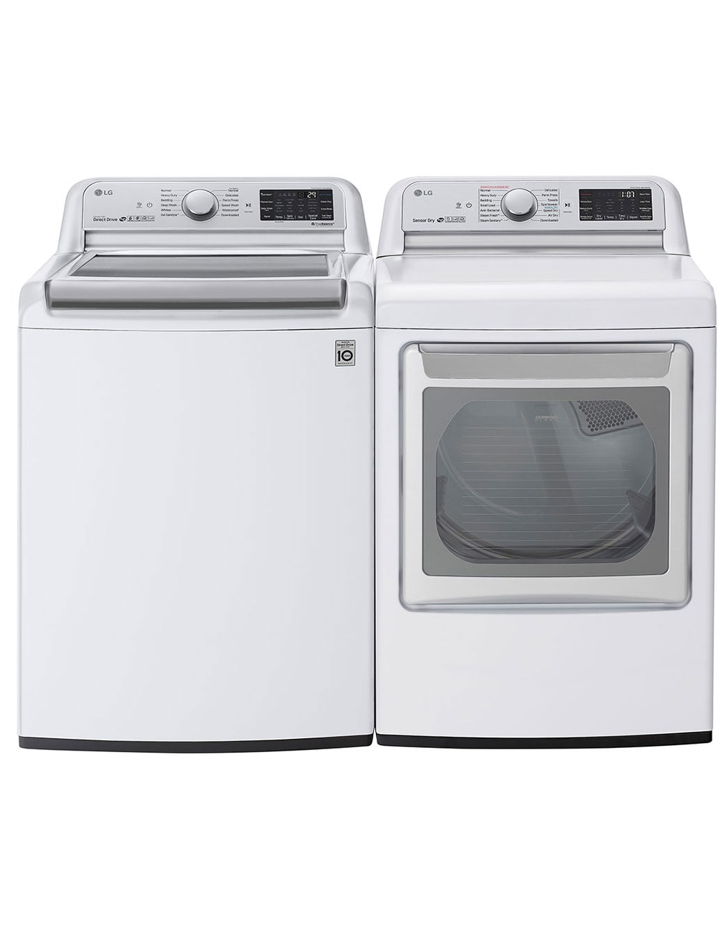 LG DLGX7801WE 7.3 cu.ft. Gas Dryer with TurboSteam™ Technology LG USA