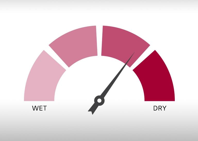 Sensor Dry system icon adjusting the drying time