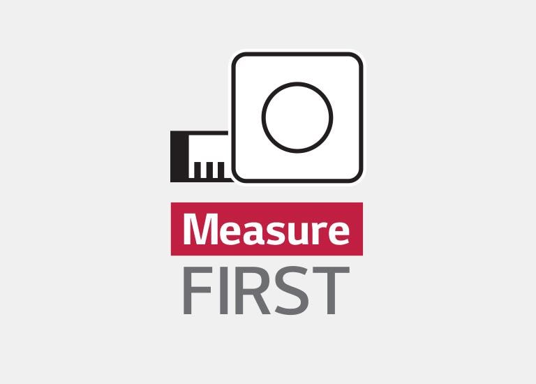 Measure First icon with tape measure