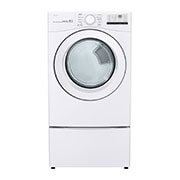 LG 7.4 cu. ft. Ultra Large Capacity Gas Dryer, DLG3401W_WDP4W Front, DLG3401W, thumbnail 2