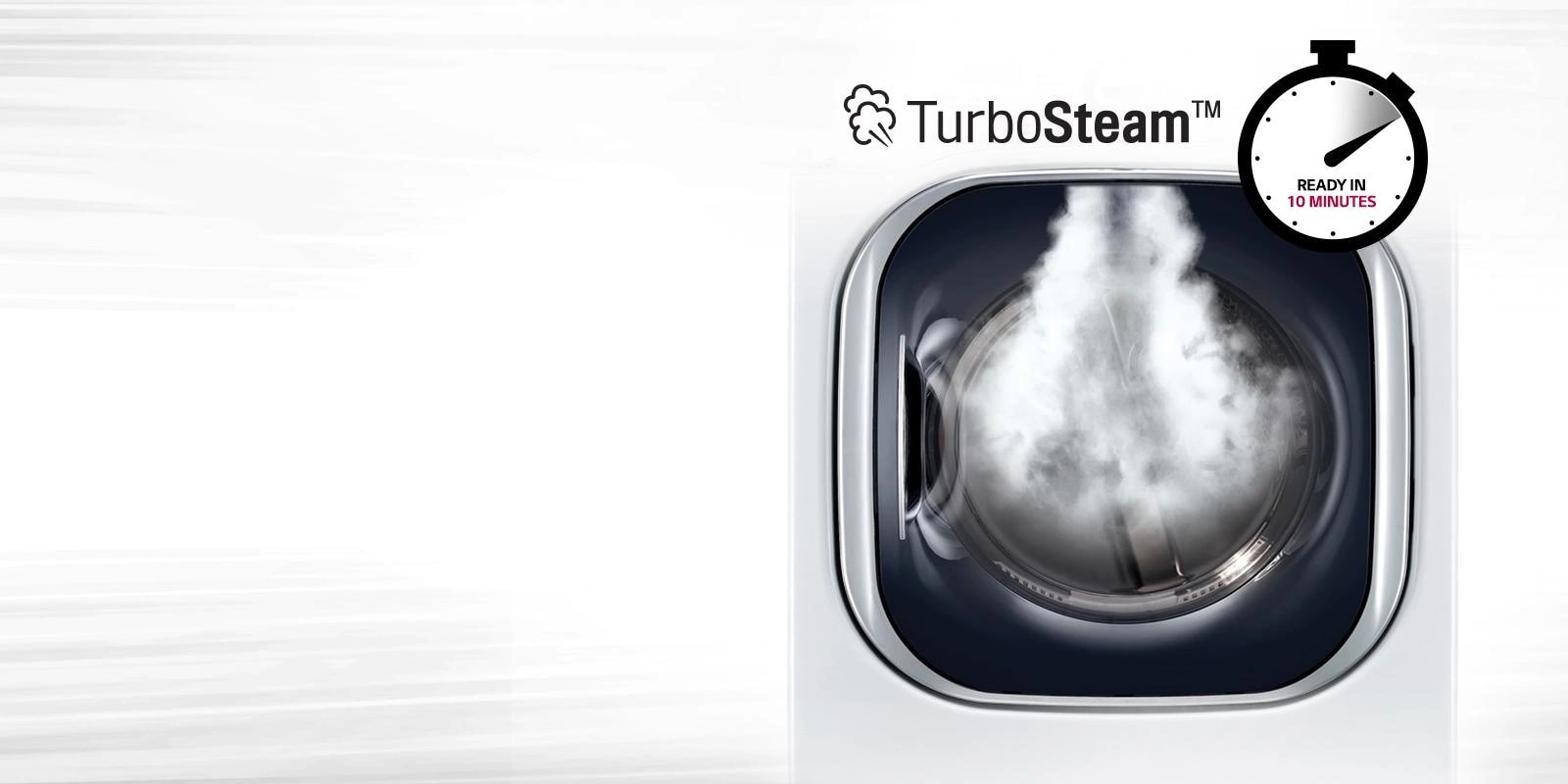 Dryer showcasing TurboSteam™ technology feature