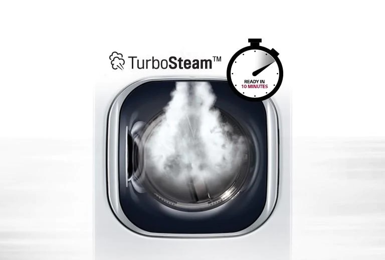 Dryer showcasing TurboSteam™ technology feature