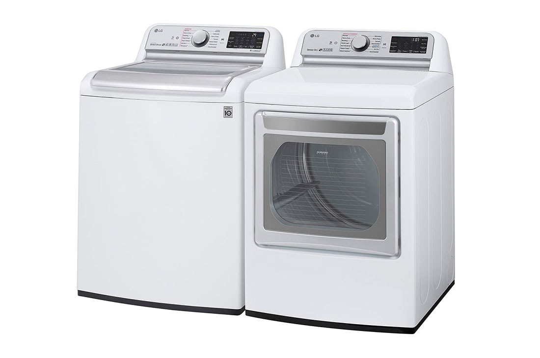 LG 7.3 cu.ft. Smart Wi-Fi Enabled Electric Dryer with TurboSteam™, Left Angle Bundle, DLEX7880WE, thumbnail 10
