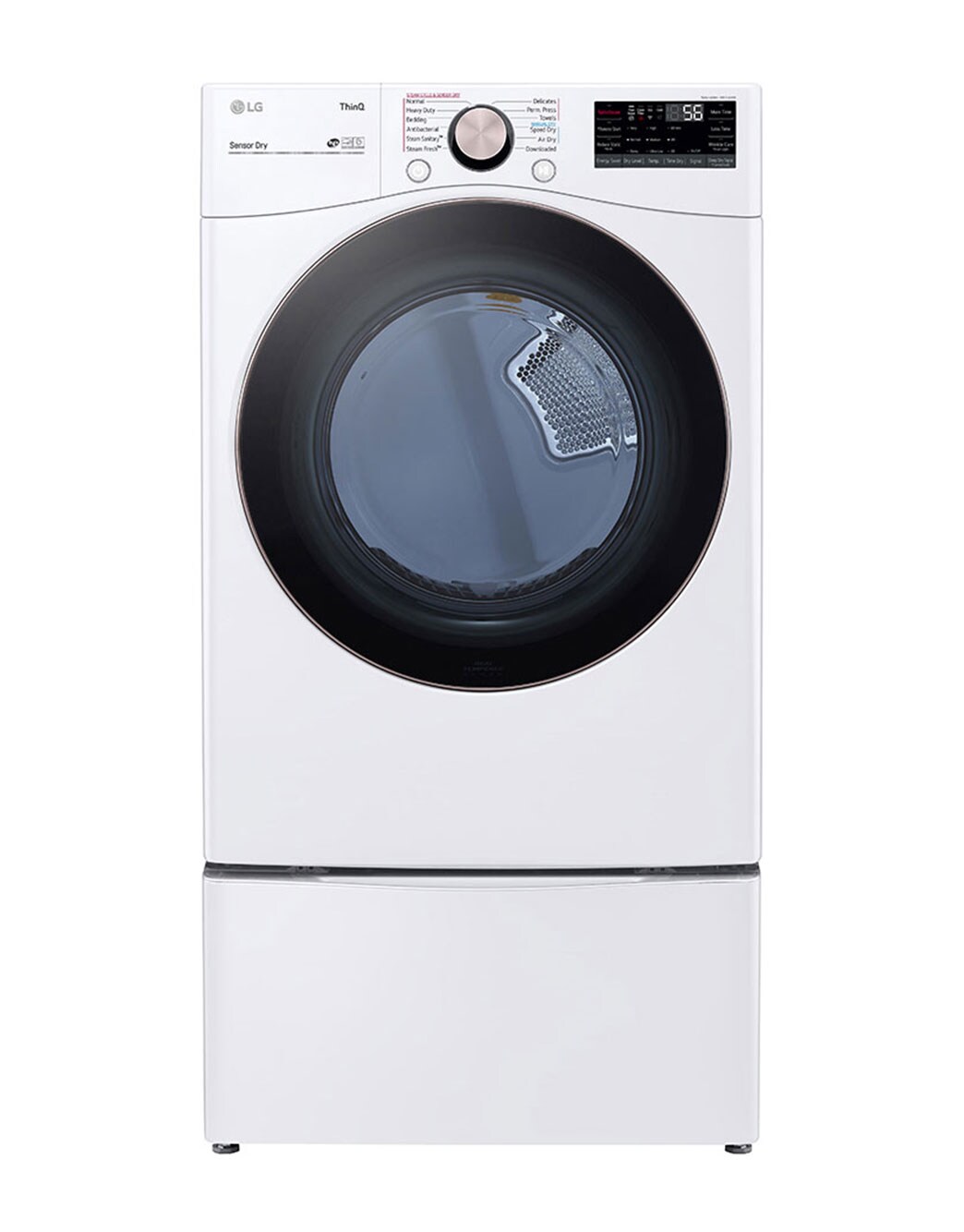LG 7.4 cu. ft. Ultra Large Capacity Smart wifi Enabled Front Load Gas Dryer with TurboSteam