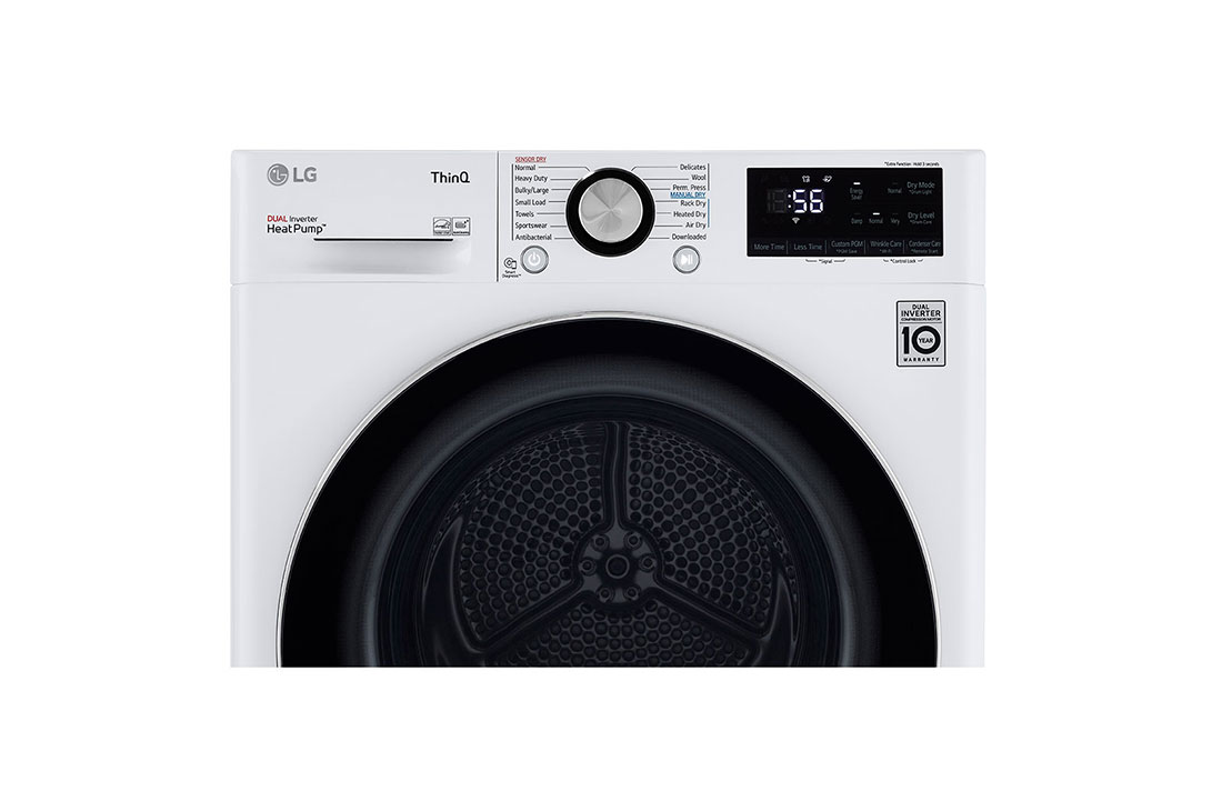 LG DLHC1455W: 4.2 cu.ft. Smart wi-fi Enabled Compact Front Load Dryer with  Dual Inverter HeatPump™ Technology