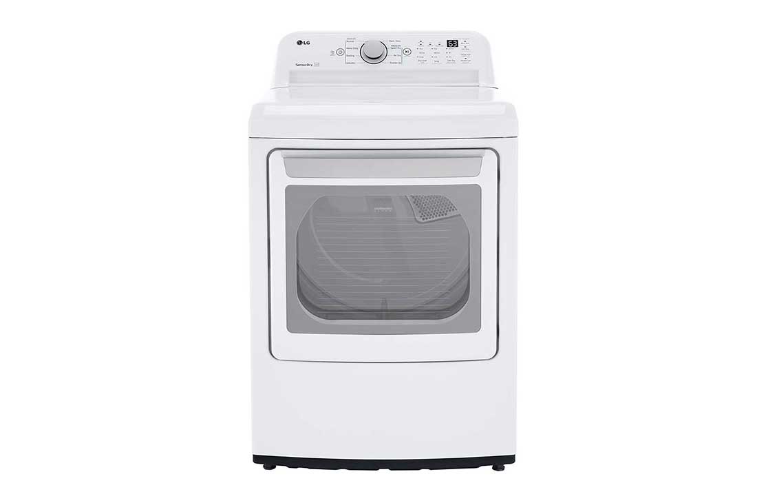 LG DLE7150W 7.3 Cu. Ft. White Top Load Electric Dryer with Sensor