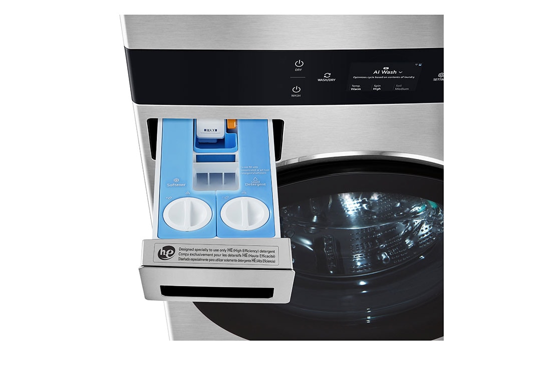 LG STUDIO WashTower™ Smart Front Load 5.0 cu. ft. Washer and 7.4 cu. ft