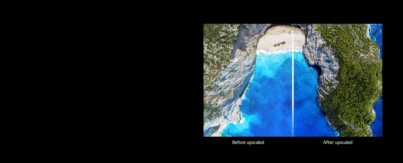 Comparison of nature  before and after upscaling