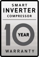smart inverter compressor 10 year warranty