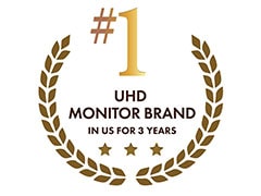 #1 UHD Monitor Brand in the U.S. for 3 years in a row*1