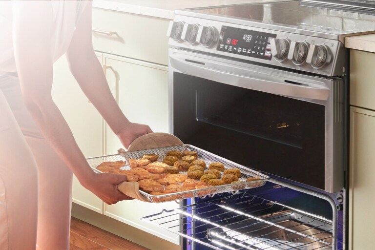 LG 7.3 cu. ft. Smart Electric Double Oven Slide-in Range with InstaView