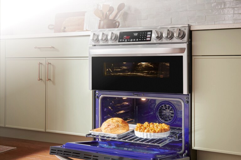 LG 7.3 cu. ft. Smart Electric Double Oven Slidein Range with InstaView