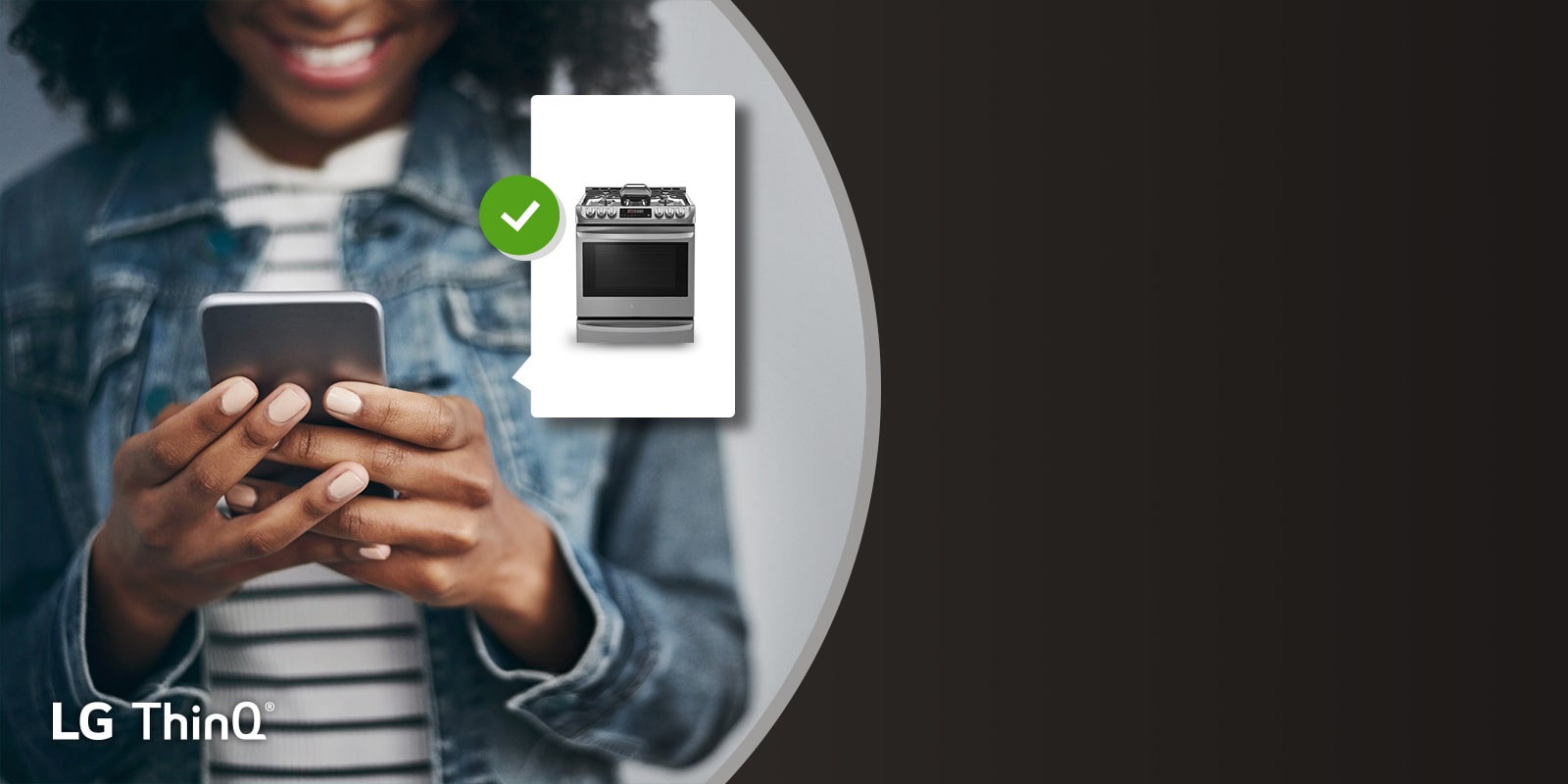Talent using LG ThinQ app