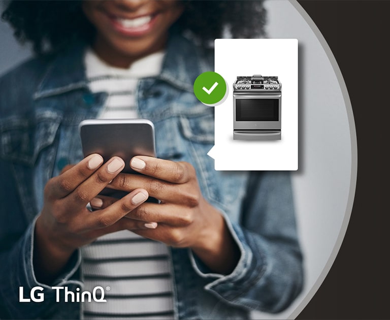 Talent using LG ThinQ app