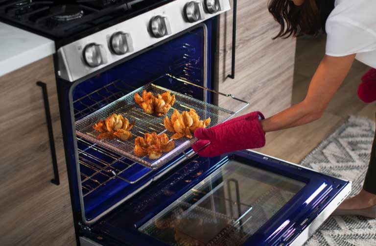 Styled oven showcasing Air Fry feature
