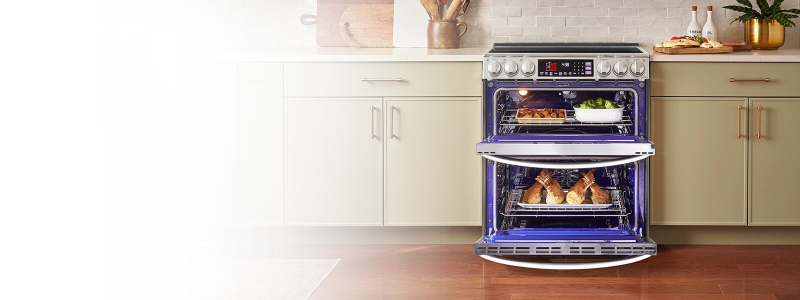 LG 7.3 cu. ft. Smart Electric Double Oven Slidein Range with InstaView