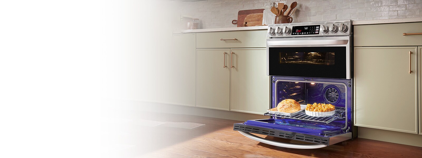 LG 7.3 cu. ft. Smart Electric Double Oven Slidein Range with InstaView