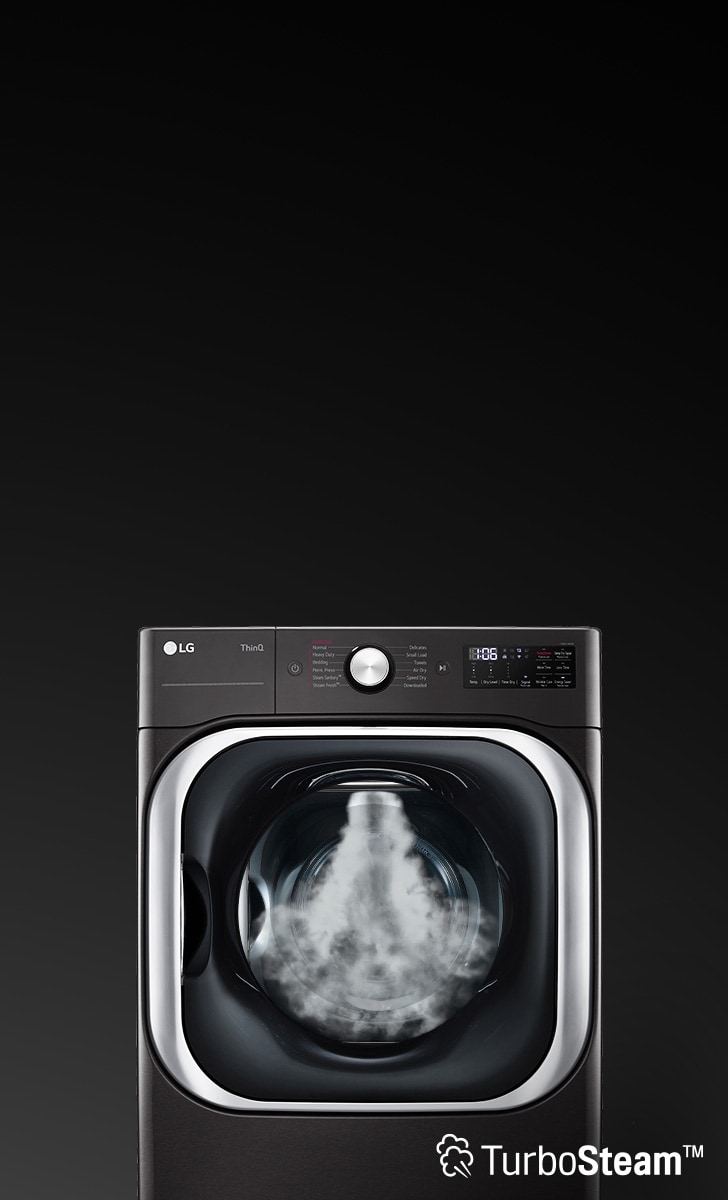 Dryer showcasing TurboSteam™ technology feature