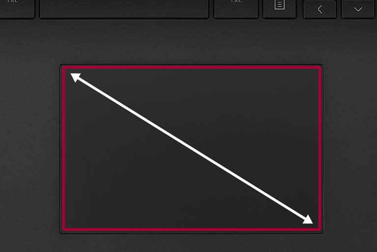 Widened 16:10 Touch Pad matching the ratio of the display