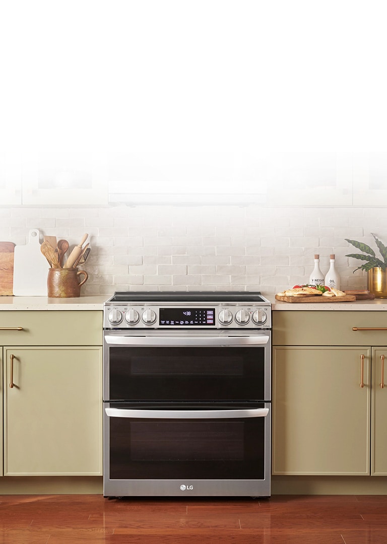 LG 7.3 cu. ft. Smart Electric Double Oven Slidein Range with InstaView