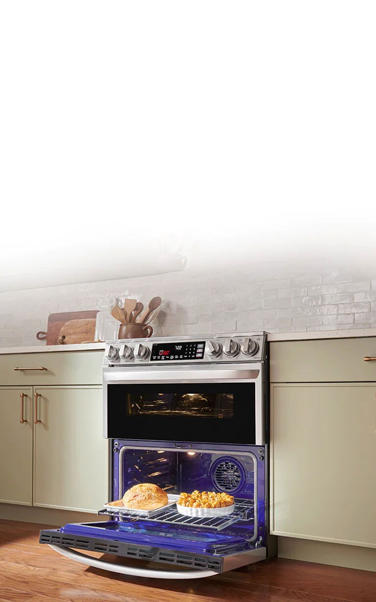 LG 7.3 cu. ft. Smart Electric Double Oven Slidein Range with InstaView