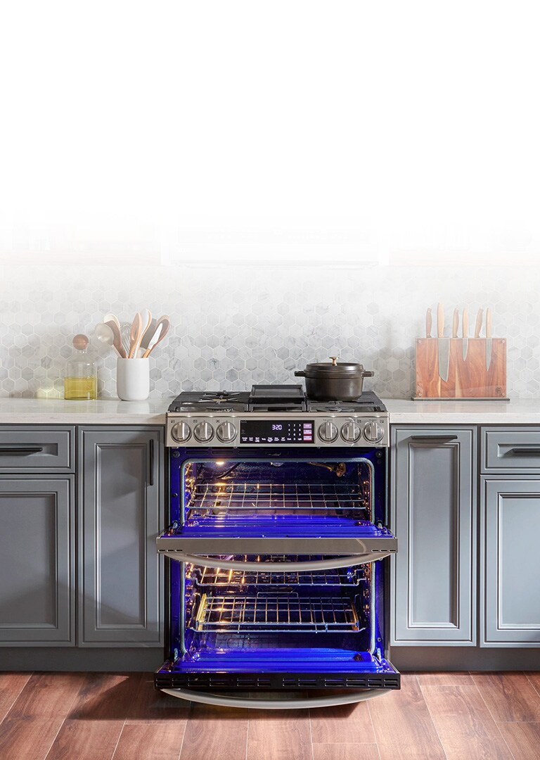 LG 7.3 cu. ft. Smart Electric Double Oven Slidein Range with InstaView
