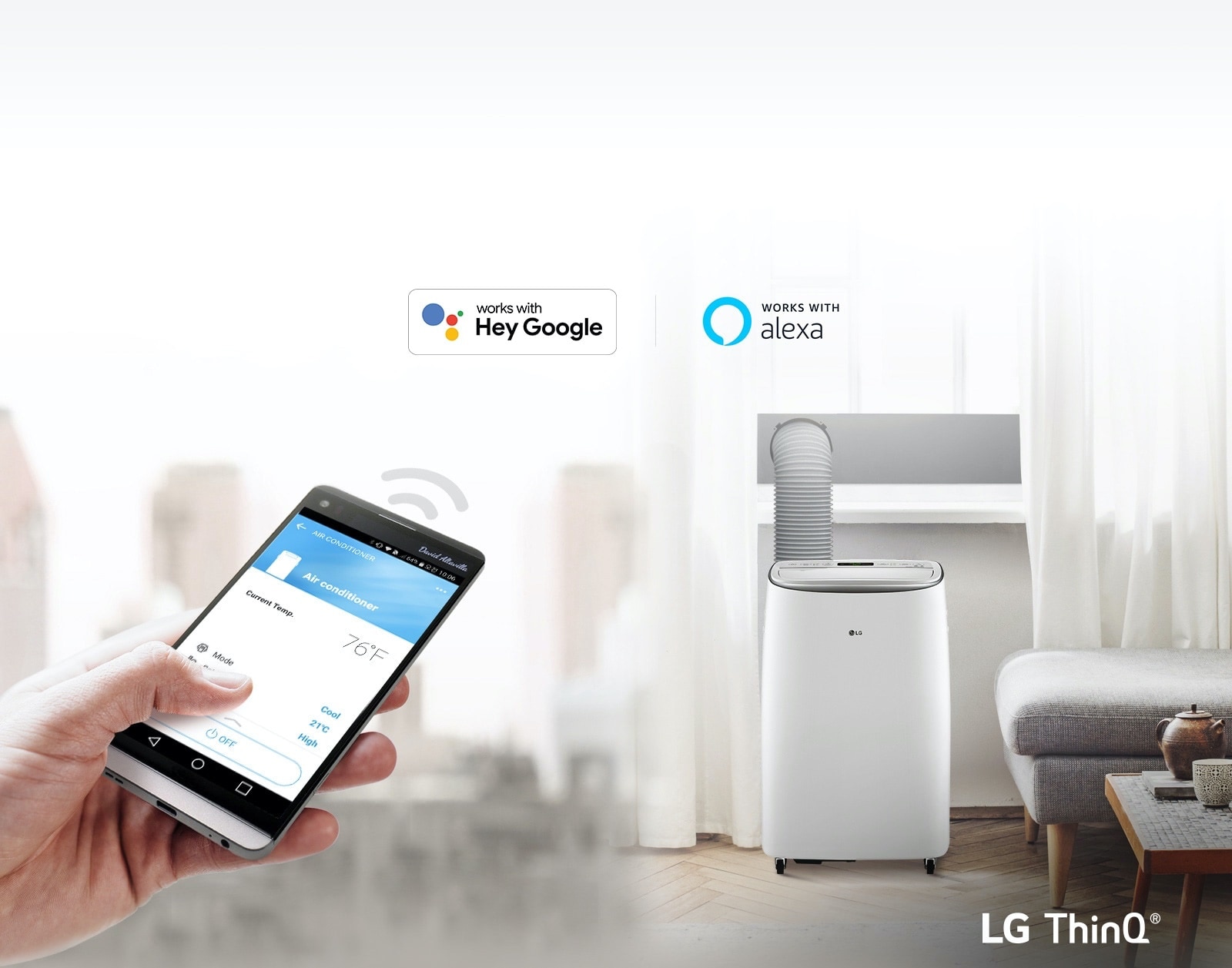 LG LP1022FVSM 10,000 BTU DUAL Inverter Smart Portable Air Conditioner LG USA