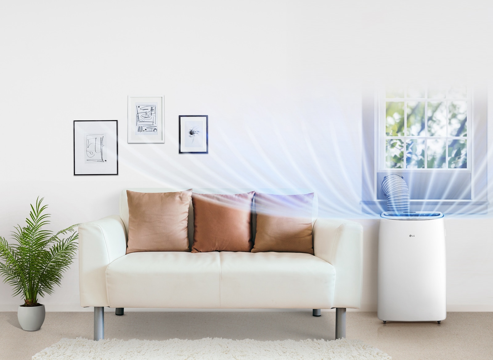 LG LP1022FVSM 10,000 BTU DUAL Inverter Smart Portable Air Conditioner