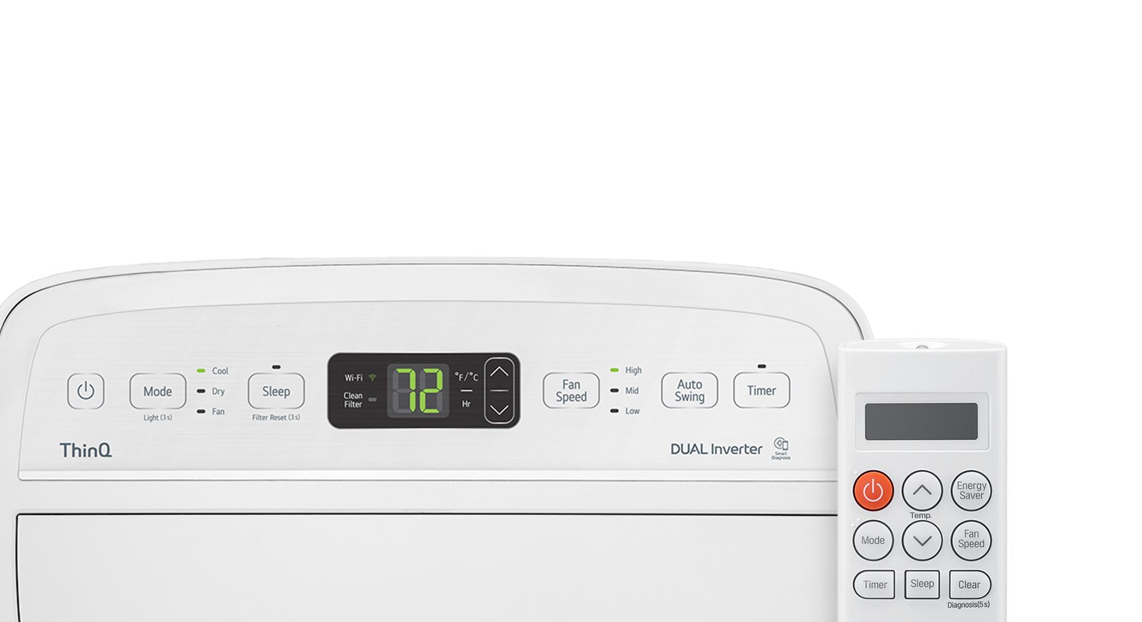 LG LP1022FVSM 10,000 BTU DUAL Inverter Smart Portable Air Conditioner