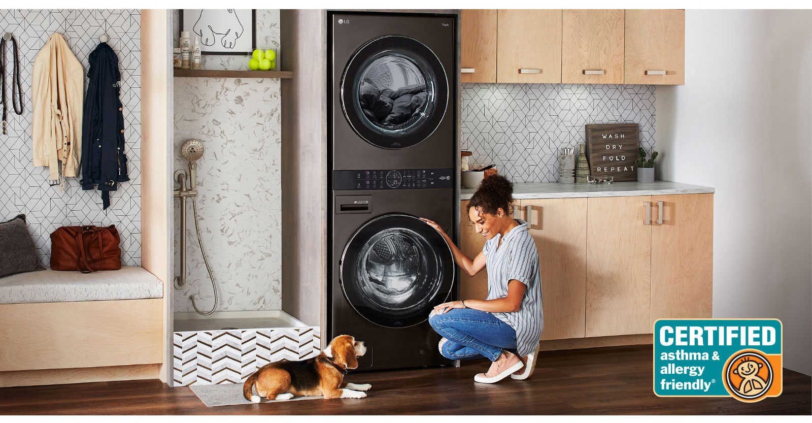 LG Allergiene™ wash cycle is certified asthma & allergy friendly