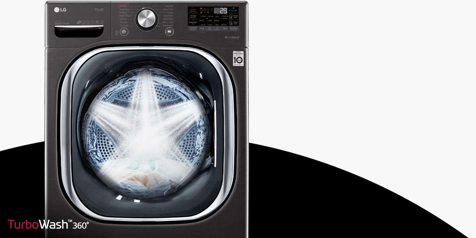 Washer showcasing TurboWash™ 360 technology feature