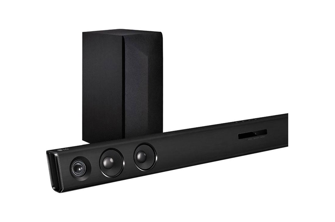 LG LAS485B 2.1 Channel 300W Sound Bar with Wireless Subwoofer and