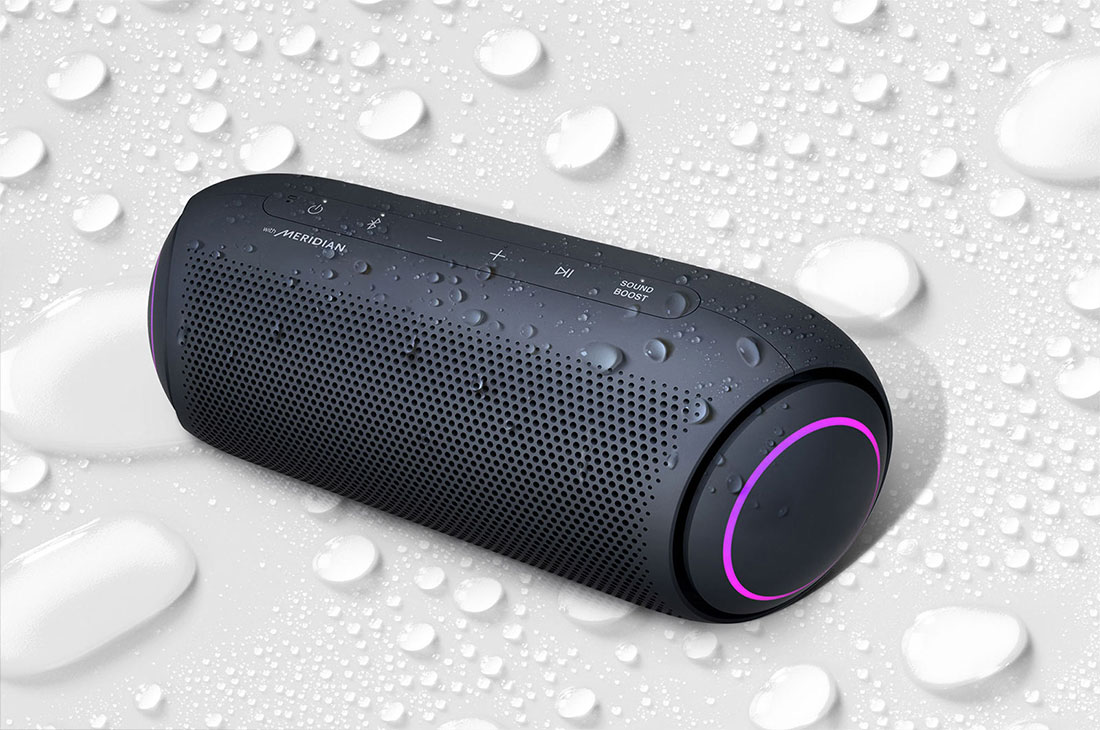 LG PL5 XBOOM Go Water-Resistant Wireless Bluetooth Party Speaker with Up to 18 Hours Playback Black 