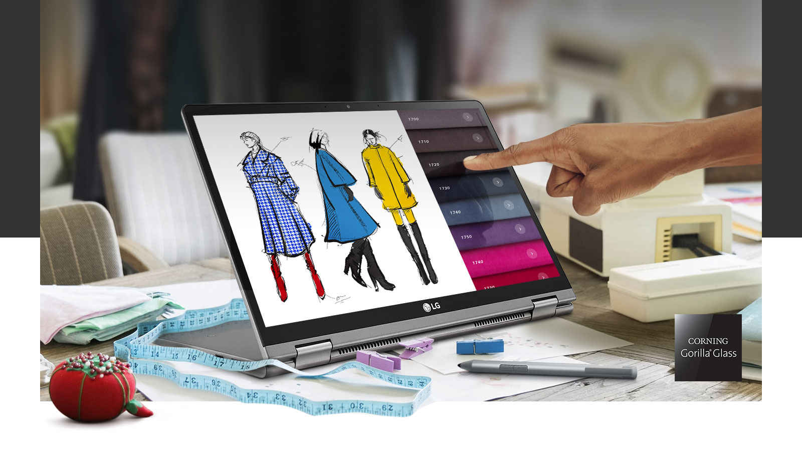 A Display for Work or Play with Built-in Touchscreen Convenience1