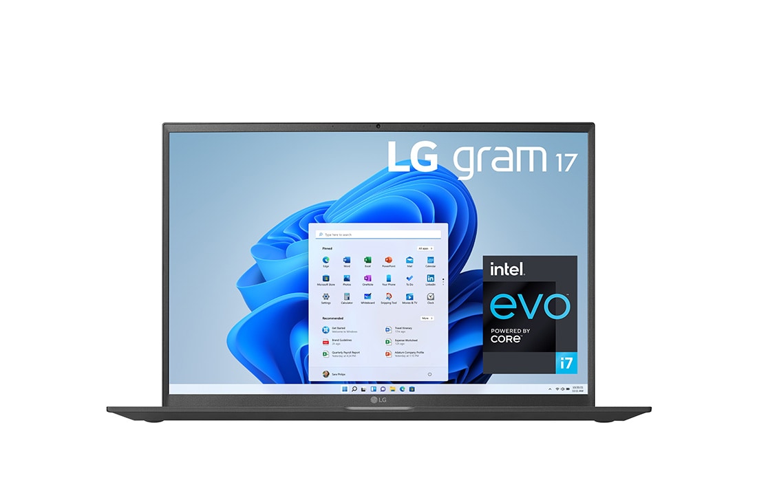 Intel Iris Xe Graphics LG Gram 17 Inch Ultra-Lightweight Laptop with 16:10 IPS Display i7//16GB//512GB Obsidian Black 17Z95P-K.AA75A8