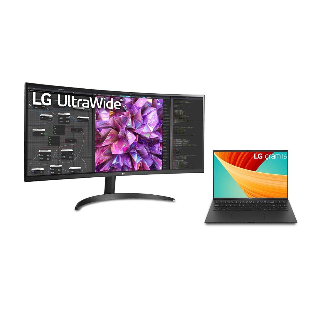 Home Office Upgrade Bundle: 16'' LG gram Laptop with 34'' UltraWide Monitor