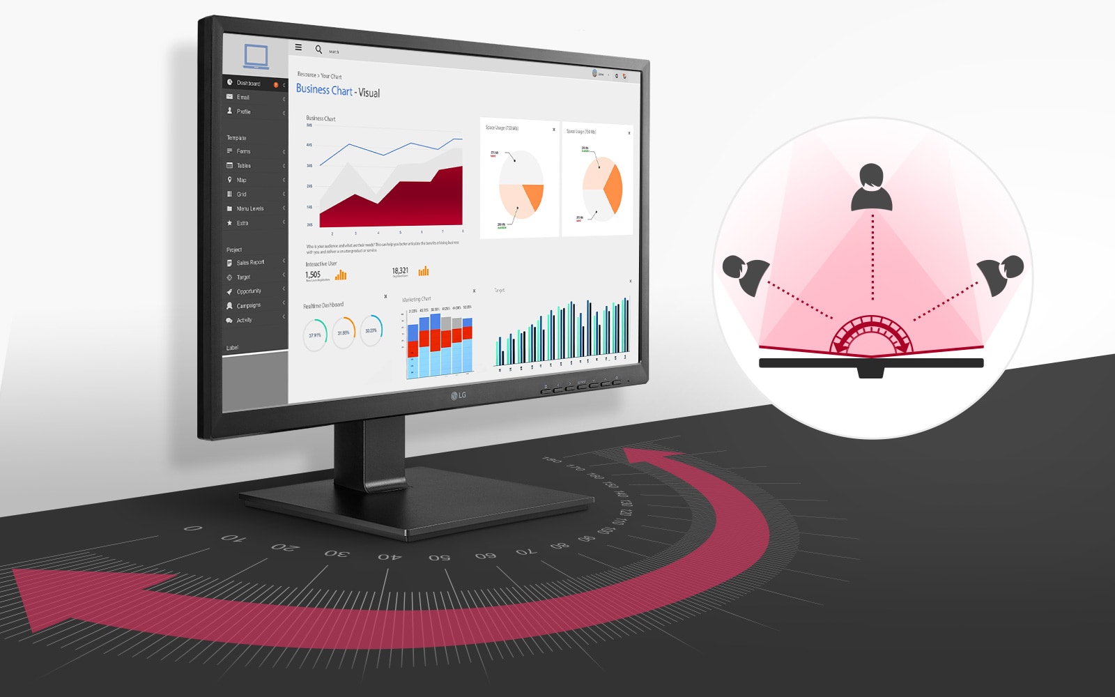 23.8 &rdquo;IPS FHD Monitör Rengi Herhangi bir açı