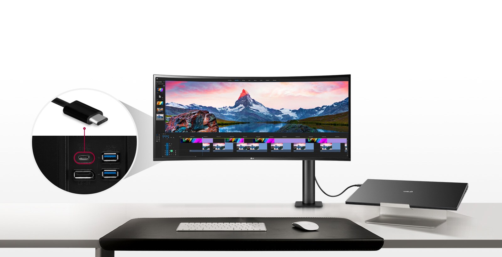 34” QHD UltraWide™ Curved Ergo Monitor | 34BP88C-B | LG US