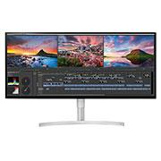 LG 34'' Class 21:9 UltraWide® 5K2K Nano IPS LED Monitor with HDR 600 (34'' Diagonal) , front view with video editor program, 34WK95U-W, thumbnail 1
