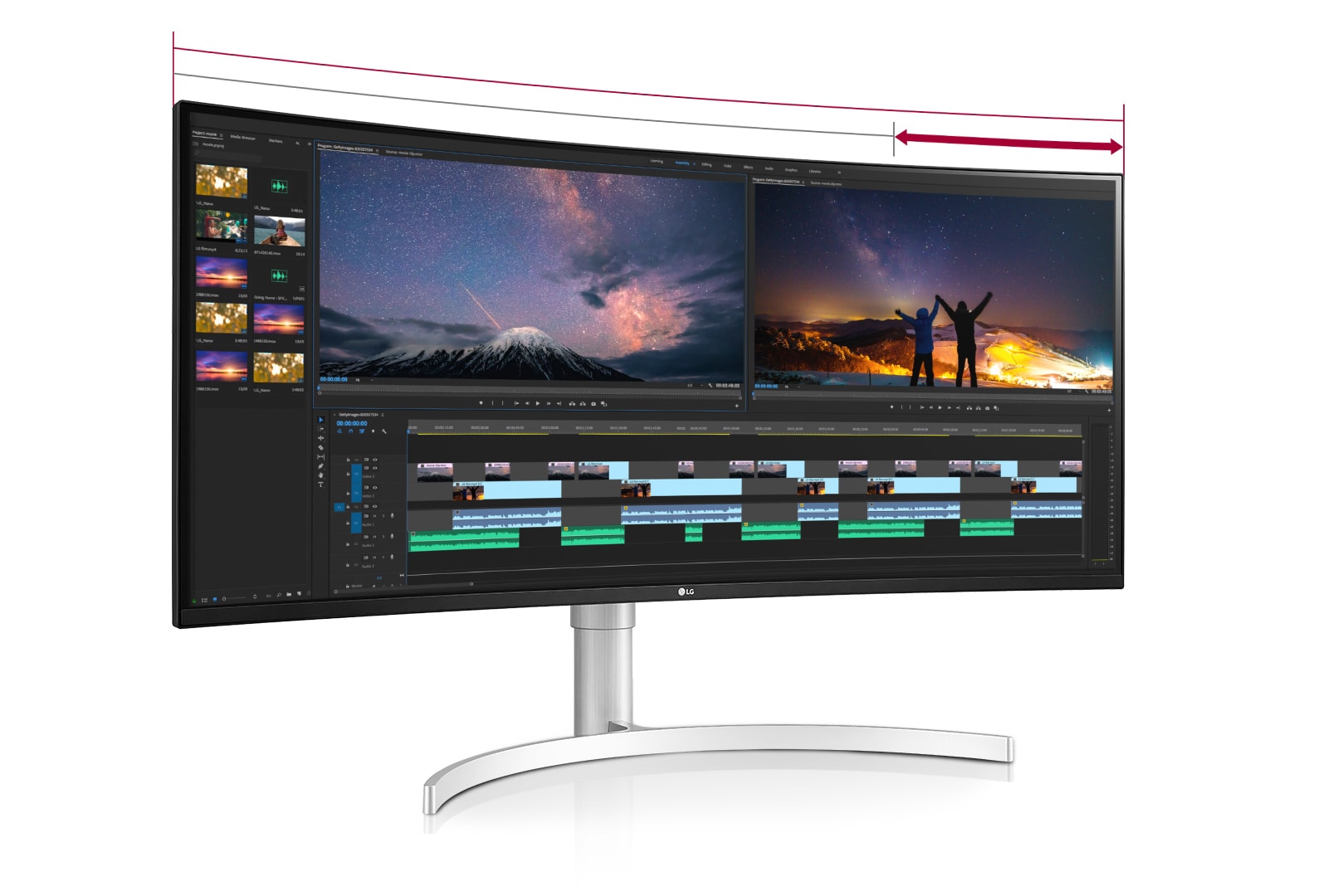 LG Moniteur incurvé UltraWide™ QHD+ de 37,5 po 21:9 (3840x1600)