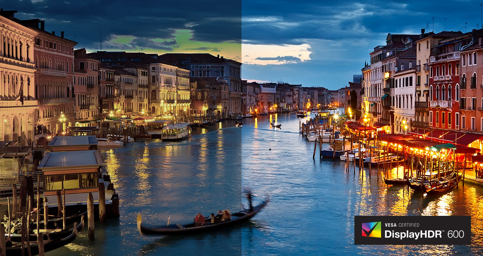 An image of SDR VS. HDR, VESA CERTIFIED / DisplayHDR™ 600