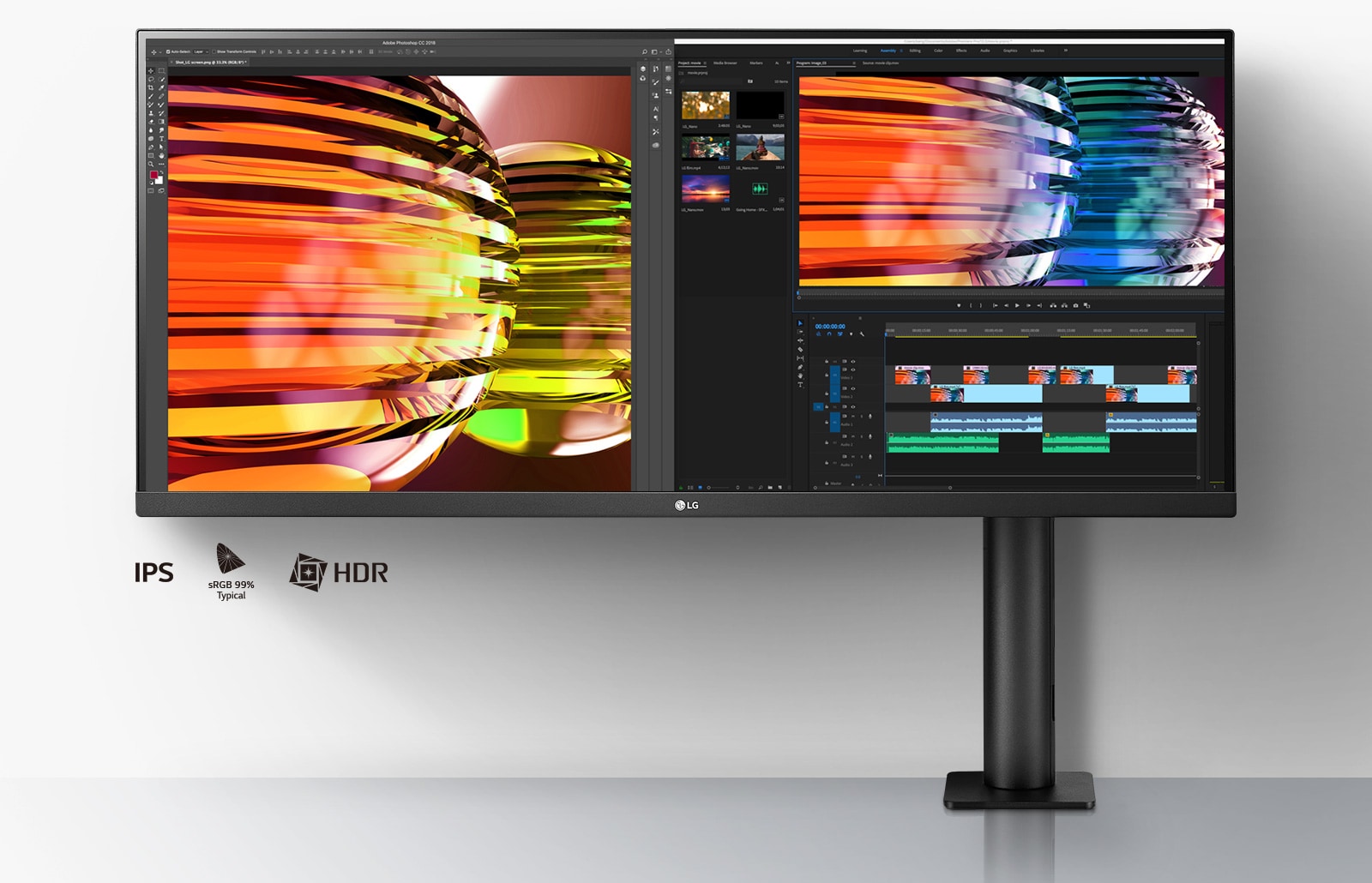 34" 21:9 UltraWide™ QHD display with IPS, sRGB 99% Typical, and HDR