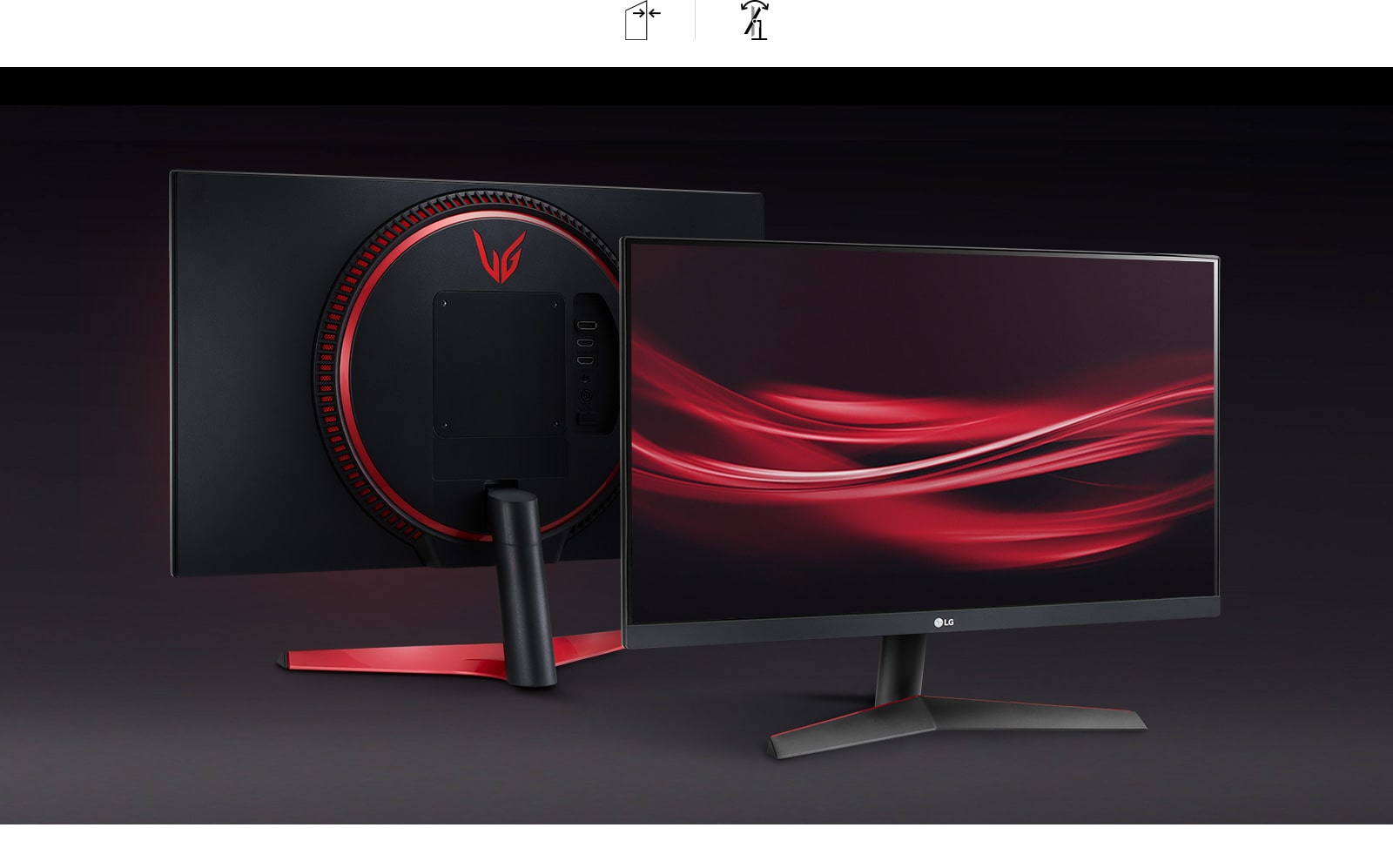 Monitor in Stylish, and Virtually Borderless Design with Tilt Adjustable Stand