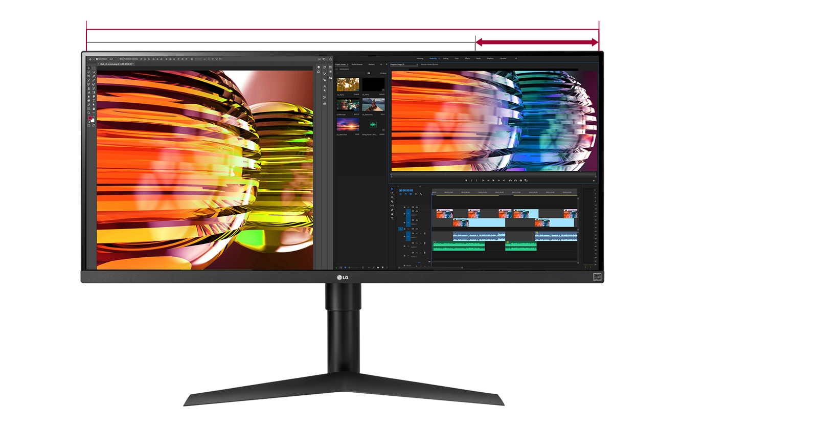 21:9 Full HD display provides 33% more screen than a standard 16:9 Full HD(1920x1080).