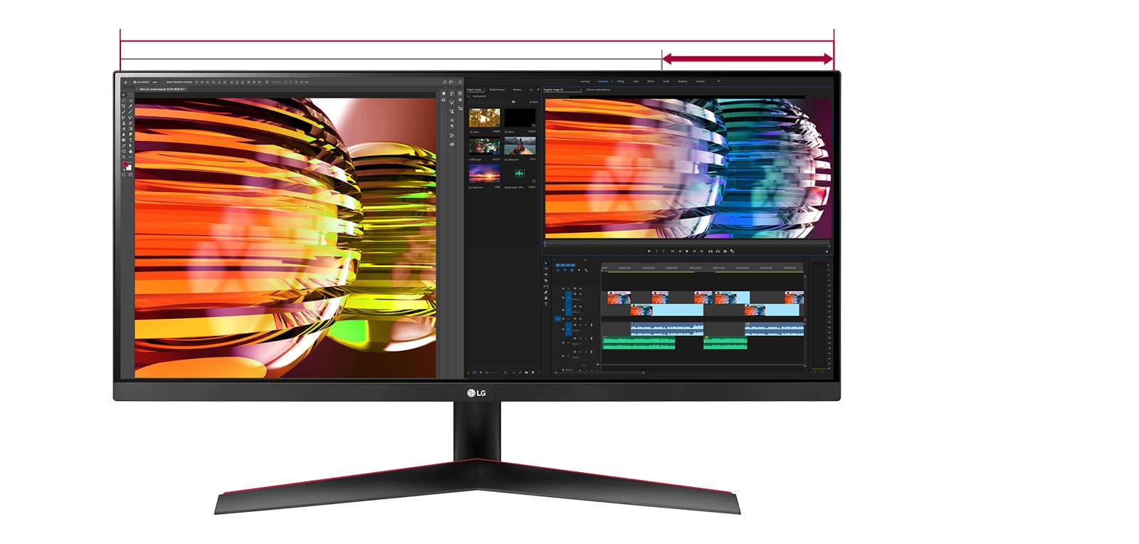 21:9 Full HD display provides 33% more screen than a standard 16:9 Full HD(1920x1080).